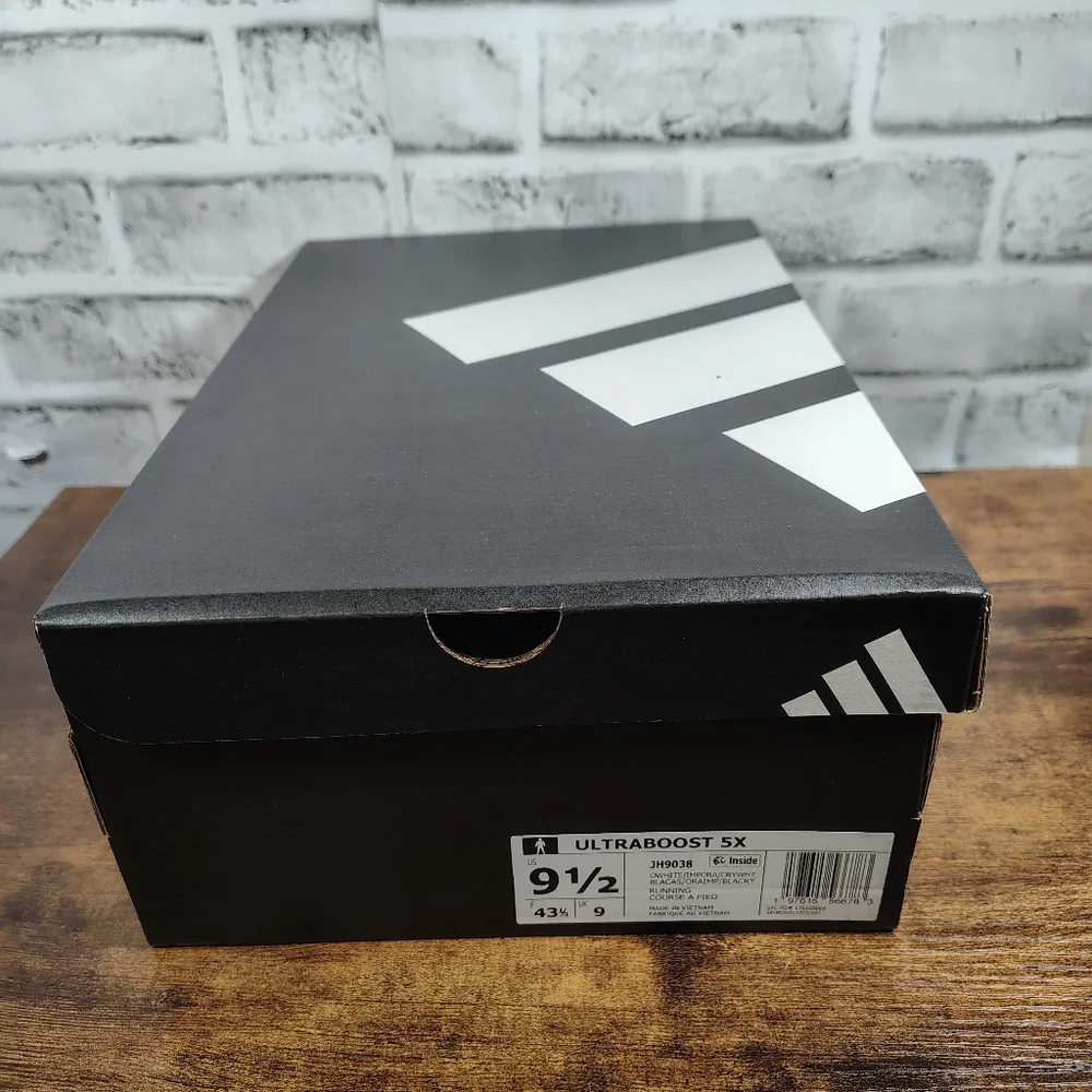 Men's Adidas UltraBoost 5X Running Shoes White / Orange Sz 9.5 JH9038